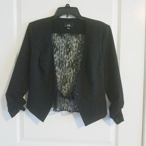 Black blazer with lace